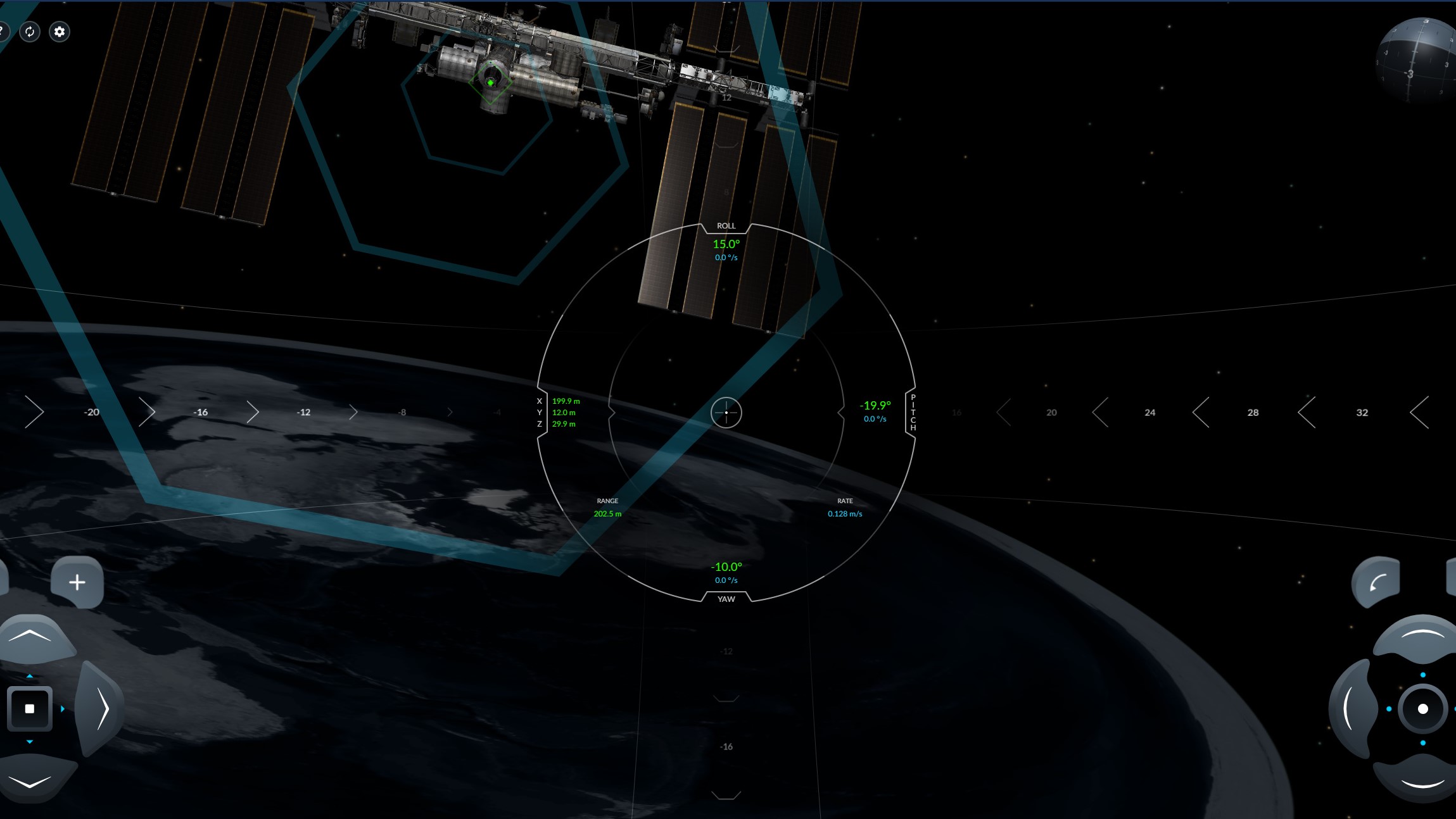 與SpaceX的此基於瀏覽器的SIM的平面地球上的ISS碼頭