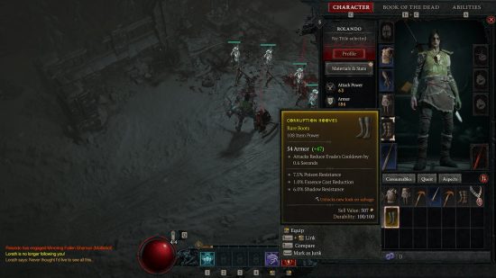 The Rare items in Diablo 4 have three effects.