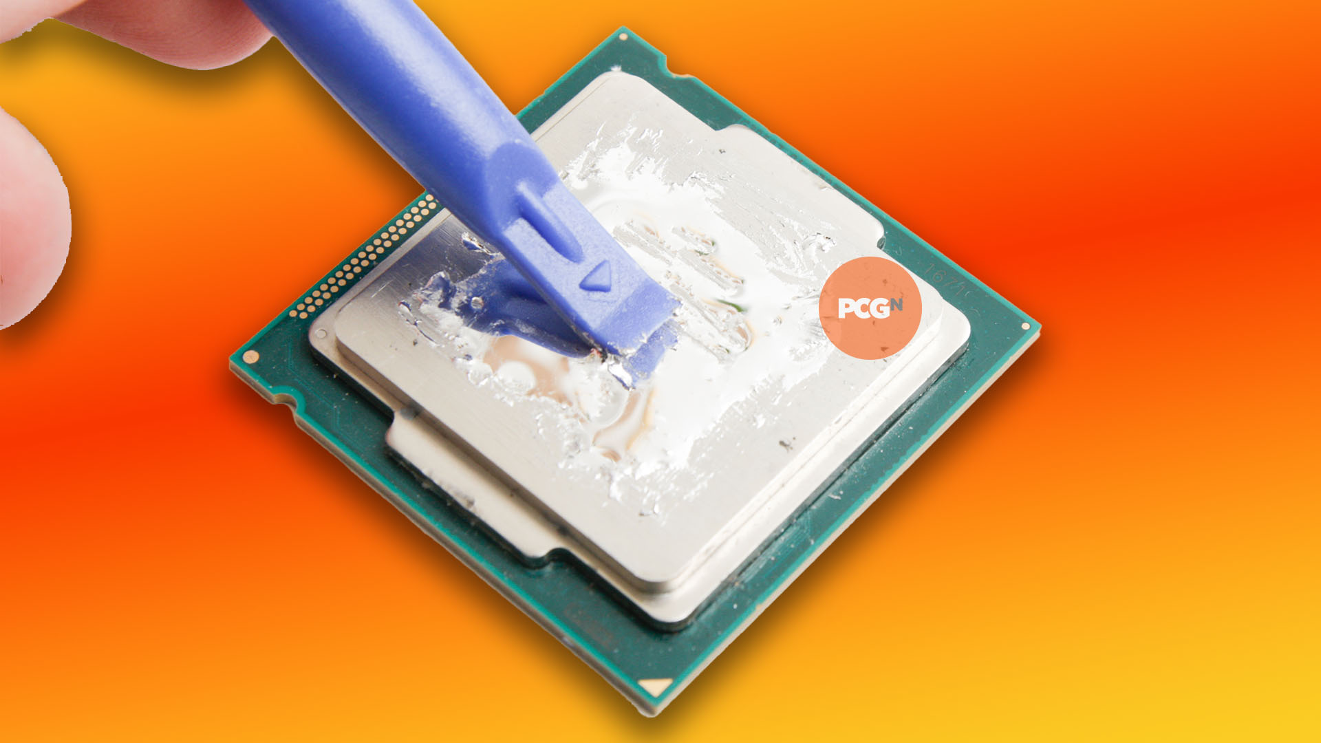 How to apply thermal paste: liquid metal applied