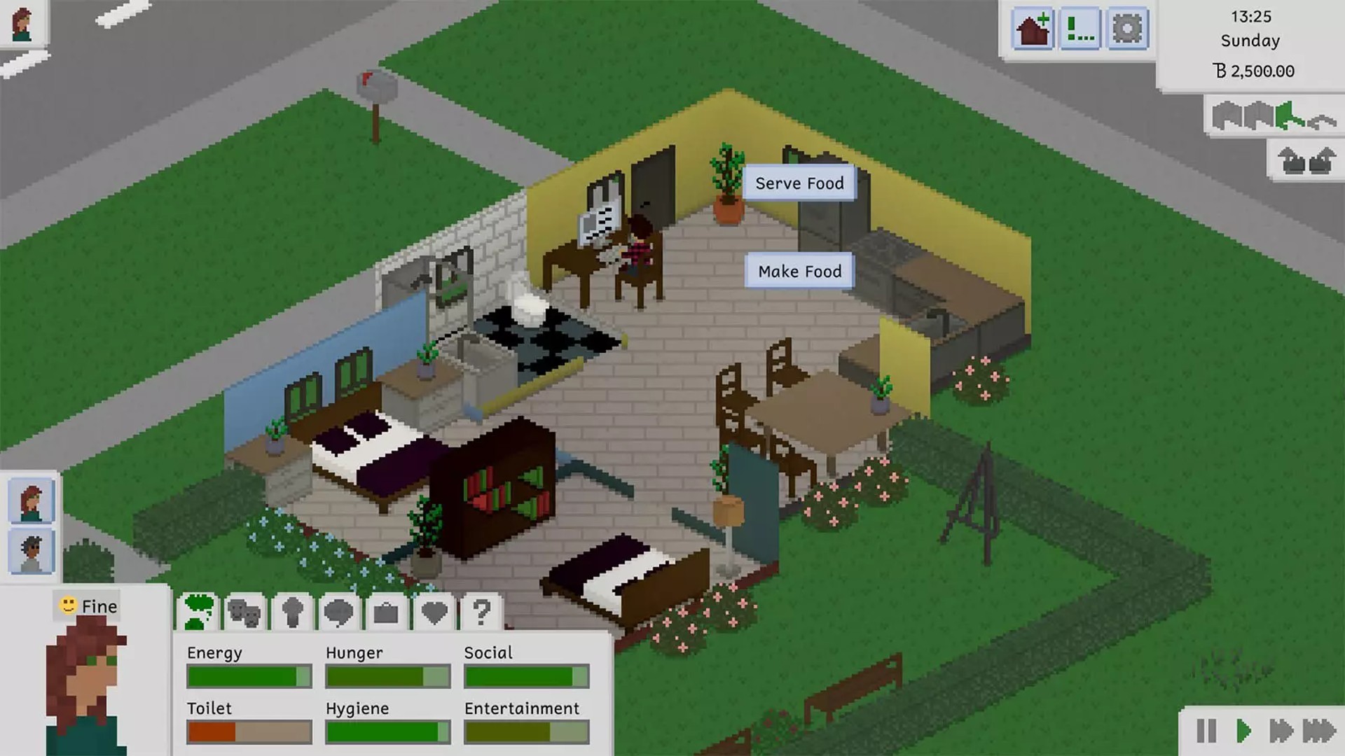 A typical household in Tiny Life, one of the best games like The Sims for old-school nostalgia.