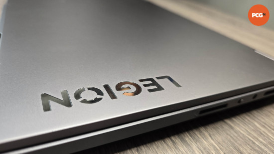 Lenovo Legion Slim 5 review: Lid closeup with logo