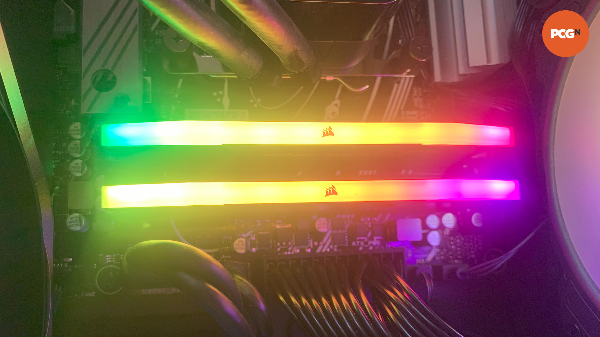 Corsair Vengeance RGB DDR5 review: Lights enabled in a PC build