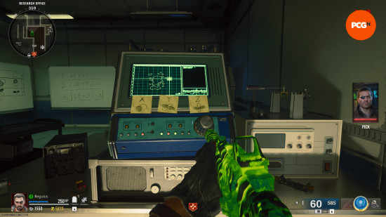 Black Ops 6 Terminus easter egg main quest: Calibrator machine displaying the AMP munition location