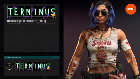 Black Ops 6 Terminus easter egg main quest rewards: the Maya operator skin and Terminus calling card