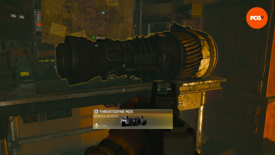 the crafted Thrustodyne M23 in the Zombies Liberty Falls main quest.