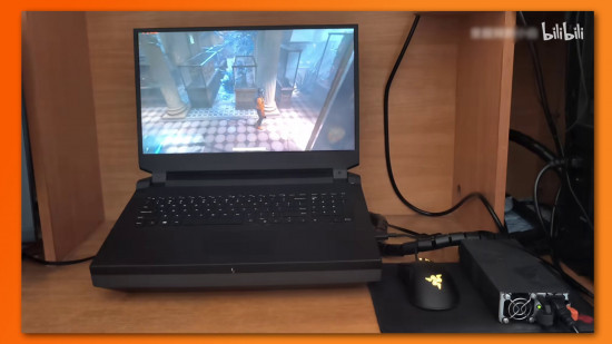 DIY Chinese laptop in use