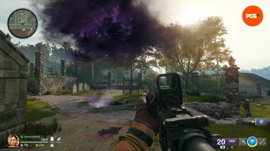 The Dark Aether storm in the cemetery in the Black Ops 6 Zombies Liberty Falls main quest.