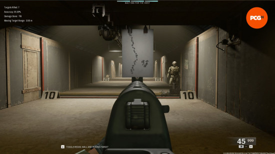 Best Black Ops 6 AS Val loadout: a white wall showing the recoil pattern of a weapon.