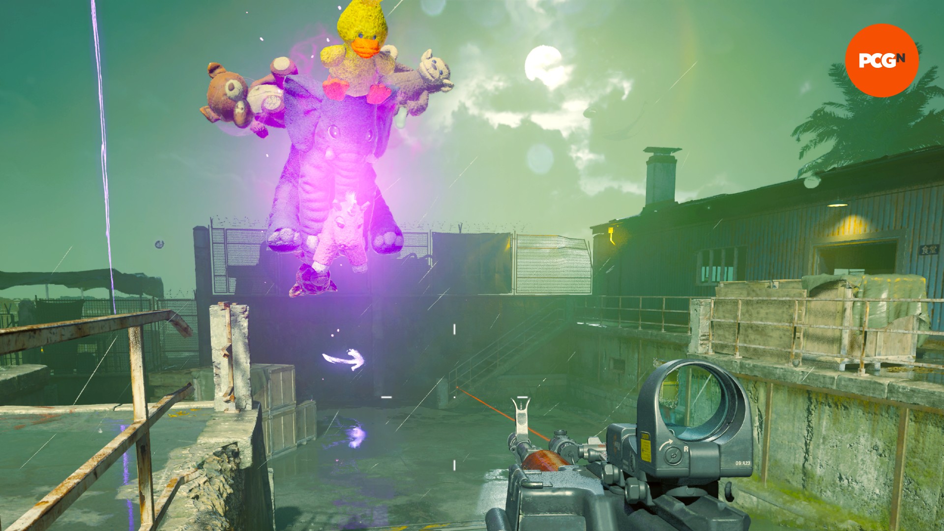 The Black Ops 6 Zombies Terminus Mega-Stuffy floats above the player.