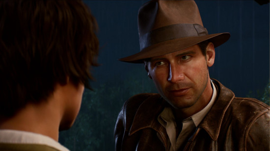 Indiana Jones and the Great Circle: review: a man wearing a brown fedora.