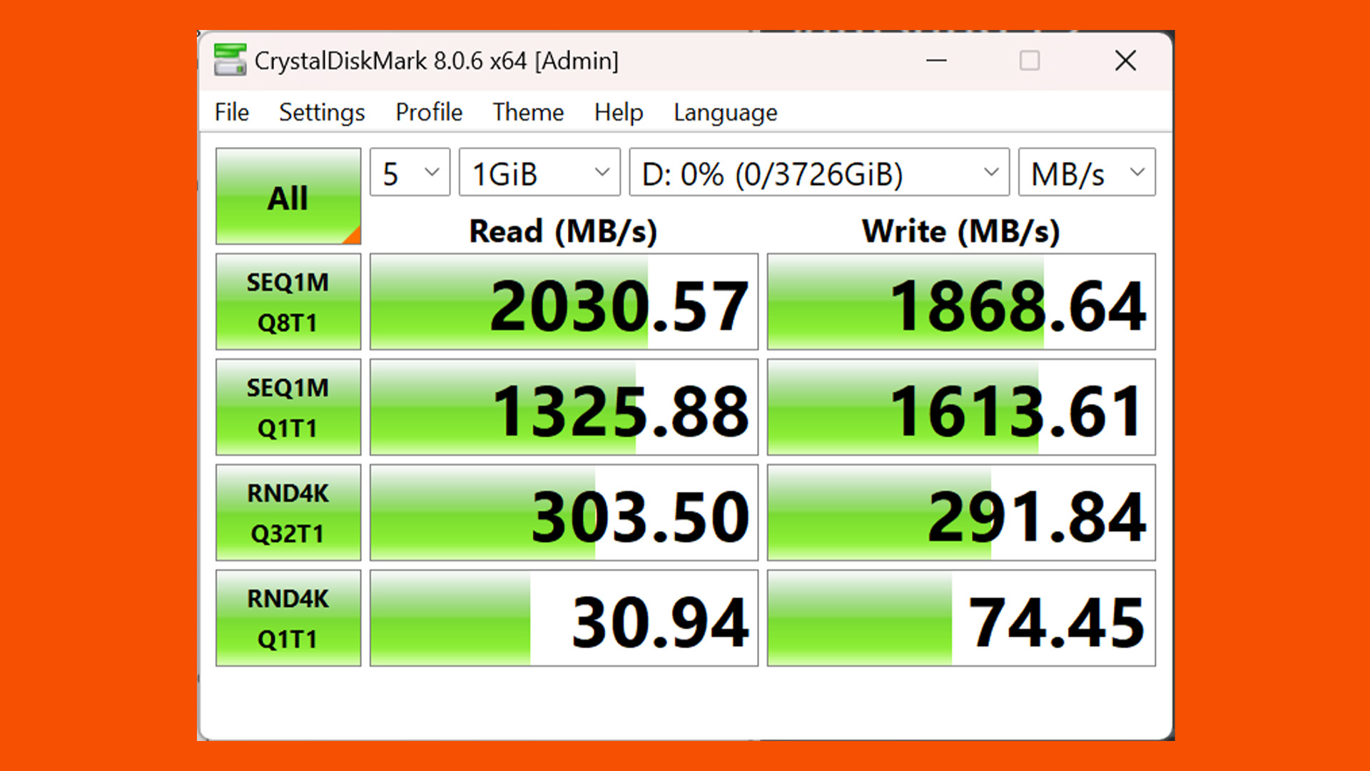 samsung t9 portable ssd review 08 crystaldiskmark test unencrypted