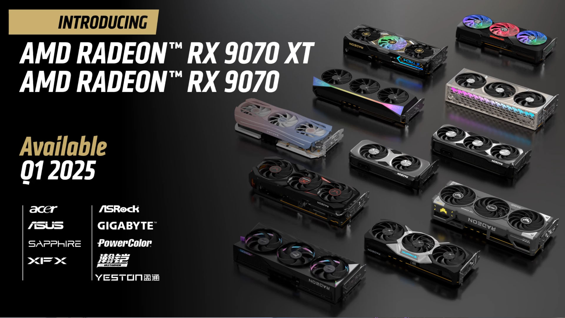 amd radeon rx 9070 xt and 9070 partner cards