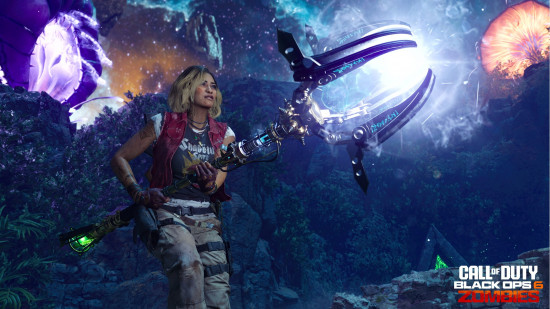 Maya holds the large Staff of Ice, the The Tomb Wonder Weapon, part of the BO6 Zombies The Tomb main quest.