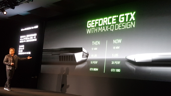 NVIDIA的新型Max-Q筆記本電腦提供的15mm設計比PS4 Pro快60％