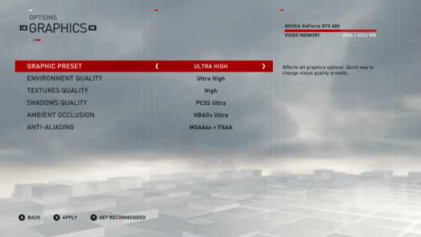 Assassin's Creed Syndicate graphics options