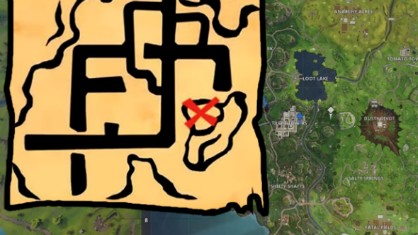 fortnite week 7 challenges pleasant park treasure map