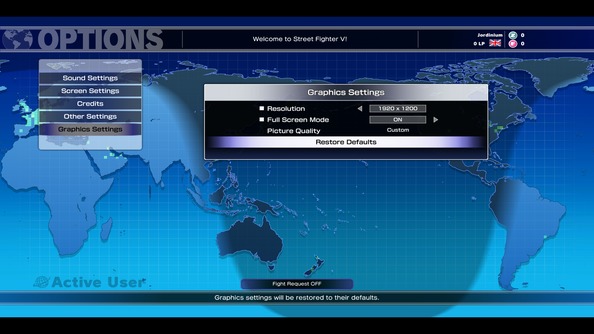 Street Fighter V PC graphics options